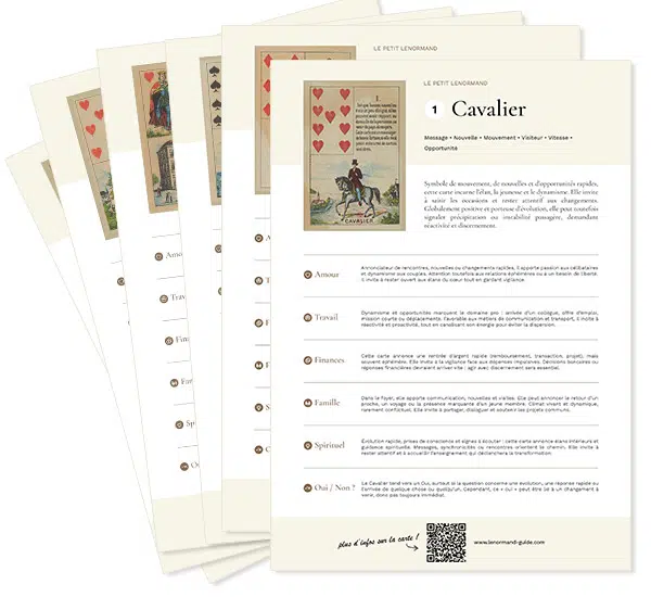 Fiches PDF Lenormand à télécharger