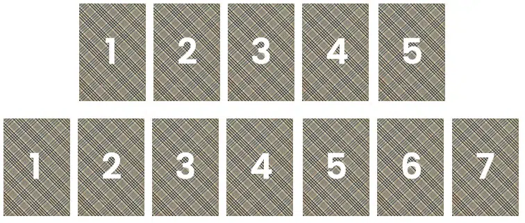 Tirage 5 ou 7 cartes en ligne Petit Lenormand