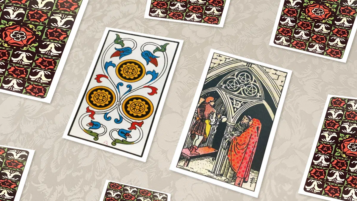 Trois de Deniers, Tarot de Marseille et Rider-Waite, en situation de tirage