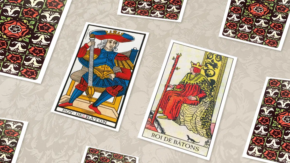 Roi de Bâtons, Tarot de Marseille et Rider-Waite, en situation de tirage